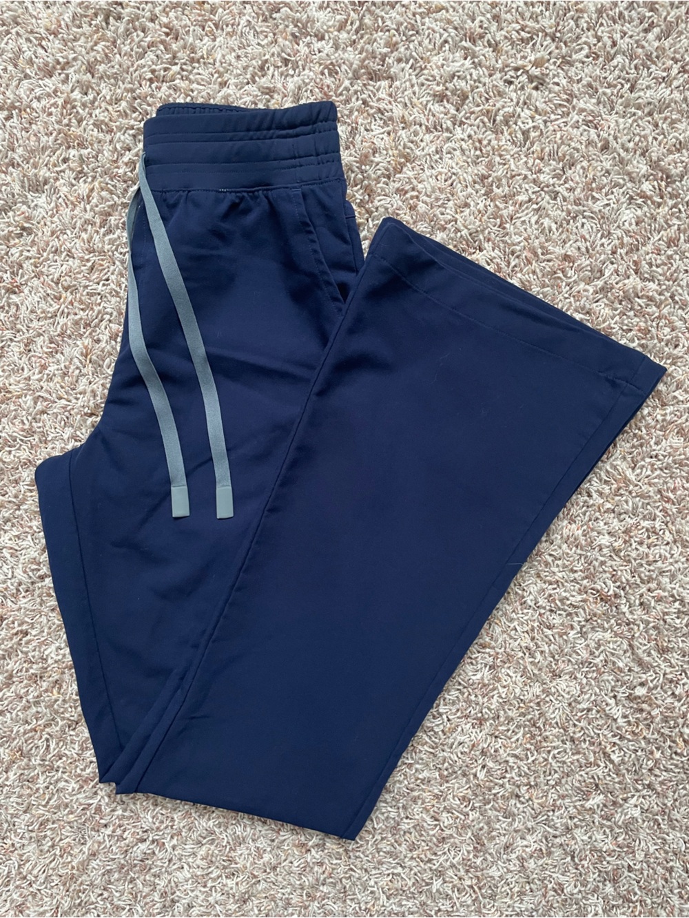 Figs Navy Drawstring Scrub Bootcut Pants Women Size XS/T Pockets Comfortable New